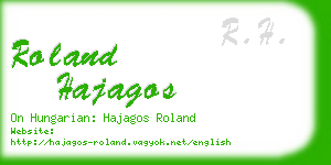 roland hajagos business card